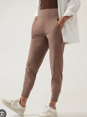 NWT Athleta Venice Jogger Rustic Beige Light Brown Pull On Pant Size XL
